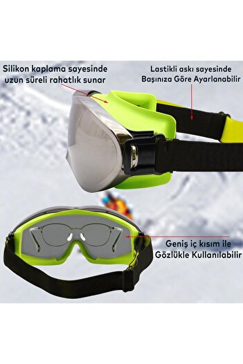NZB Ski Can Change Goggles Glassed Antifog Sun Snow Protective Glasses Silver Snowboard Glasses Goggles
