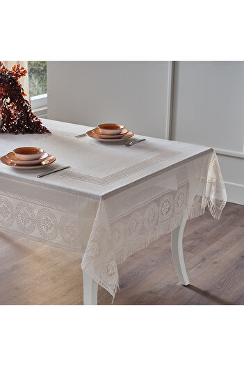 Doqu Home Cozy Masa Örtüsü 145x240cm -Bej