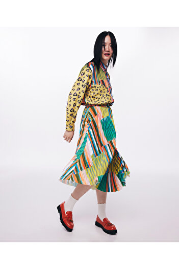 Twist Colorful Woven Skirt