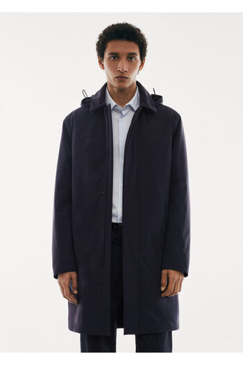 MANGO Woman Men's Navy Blue Coat -67070617