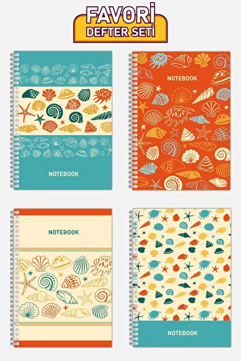 Copyrite Lined 4-Piece Notebook Set (21 X 14.8 cm 70 sheets) School, Work, Planning Notebook Set