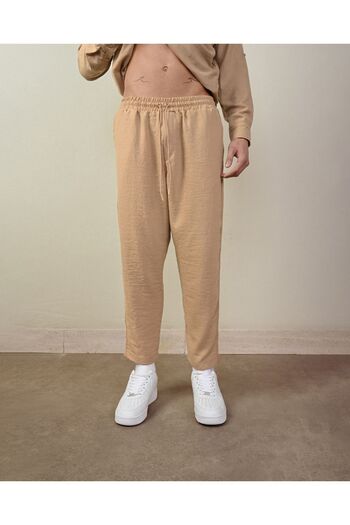 İLKCET MODA Κανονικό ανδρικό λινό παντελόνι