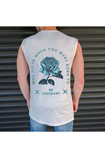 Pasage White Oversize 'Be Contrary' Printed T-Shirt