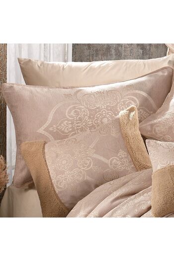 In House Clover | 12 Pieces Chanel Lohaver Polyester Comforter Set - King - 240x260 cm - Light Beige