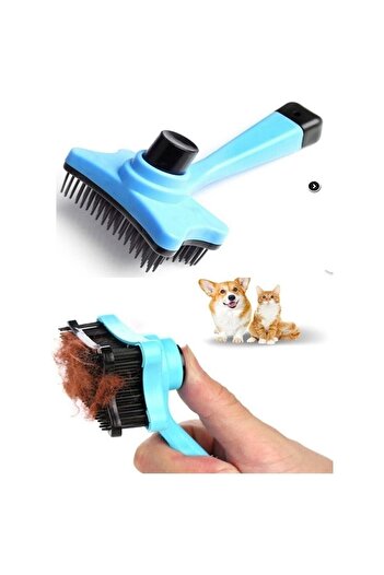 ÖzSima Pets Brush with Keys Cat Dog Comb Hair Collection Automatic Cleaning