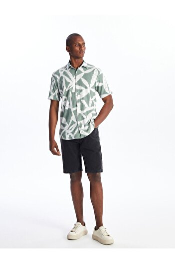 LC Waikiki Regular Fit Kısa Kollu Desenli Erkek Gömlek