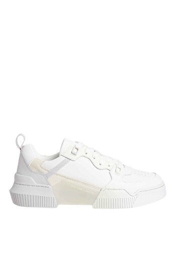 Calvin Klein Krem Kadın Deri Sneaker YW0YW01306PSX