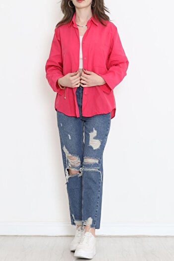 Moka Shopin Fuchsia Single Pocket Shirt - MokaShopin 203.1247