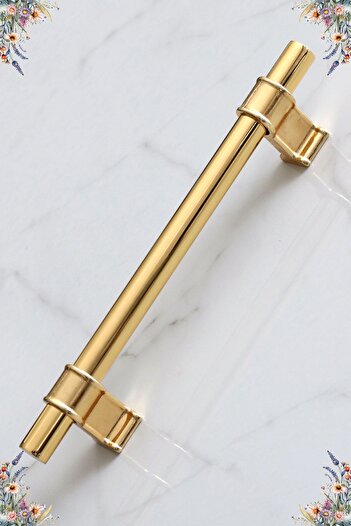 Badem10 Hisar 128 Mm Mâner Metal Aur Mobilier Bucătărie Sertar Dulap Dulap Mânere Aur Mâner Mâner 12,8 Cm