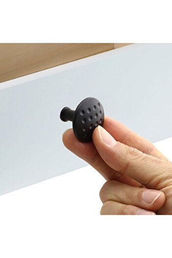 Badem10 Black Metal Handle - Big Button Furniture, Kitchen Drawer, Cabinet Cabinet Handle Handles