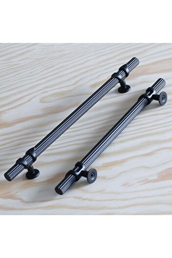 Badem10 Black Metal Handle - Emir 224 Mm, Kitchen Drawer Cover Club Cabinet