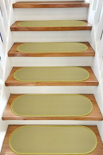 Myfloor Step and Stair Mat in Capsule Curl Carpet - Beige Sahara Yellow / Sold in Pieces