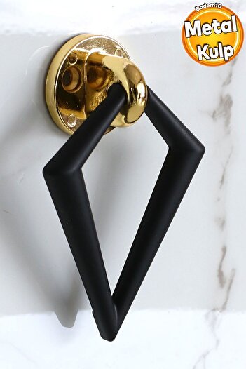 Badem10 Kitchen Drawer and Cabinet Door Pendulum Furniture - Black/Gold Ring Handles Gold