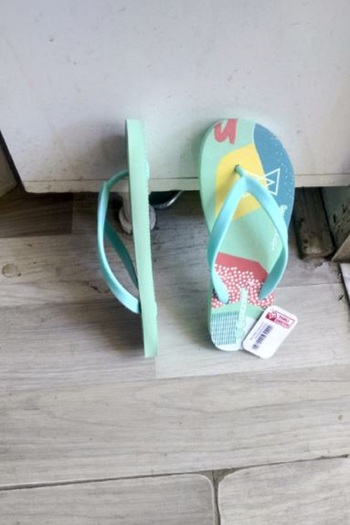 GEZER Green Turquoise Yellow Beach Slippers - 1 Piece, Flip Flops, High Quality Useful Stylish