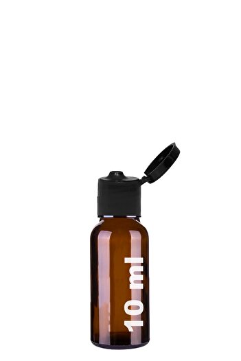 Afracam 10 ml Amber Fliptop Kapaklı Sos Şişesi 10 Cc Kolonya Koku Hediyelik Kahverengi Cam Şişe 1 Adet