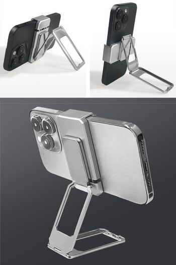 Buffer ®    Metal Phone Stand Bracket Compatible with All Phone Types Rotating 360