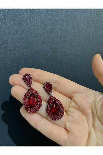 BEYOĞLU NİŞANTAŞI Jewelled Bridal Wedding Kina Engagement Wedding Evening Dress Earrings