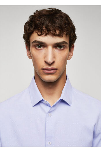 MANGO Woman Men's Shirt - Sky Blue, Model57904009