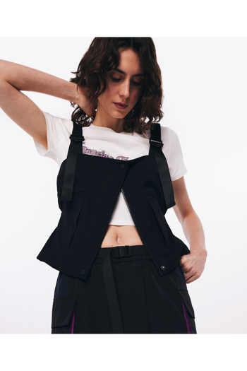 Twist Black Woven Blouse