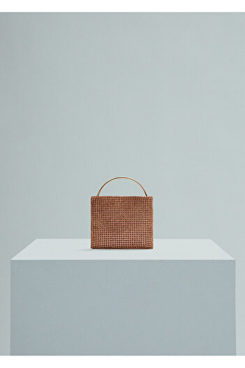 MANGO Γυναικεία τσάντα ώμου Orange Peach - 57004792