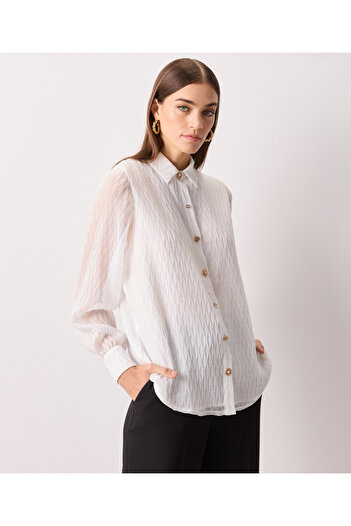 İpekyol White Woven Shirt
