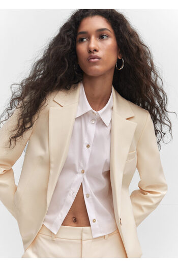 MANGO Woman Naturel Kadın Blazer 57040365