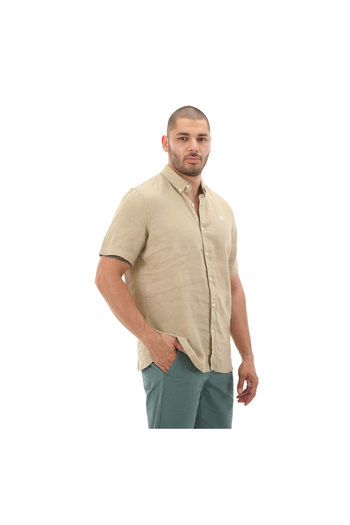 Timberland Timberland B0A2DCCDH41-R Men's Khaki T-Shirt - Linen Short Sleeve