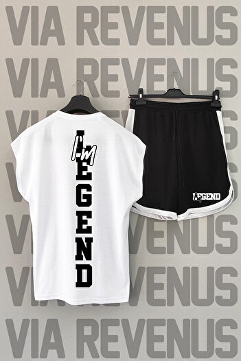 Vordevia I'm Legend - Back Printed Sports T-Shirt and Shorts Set