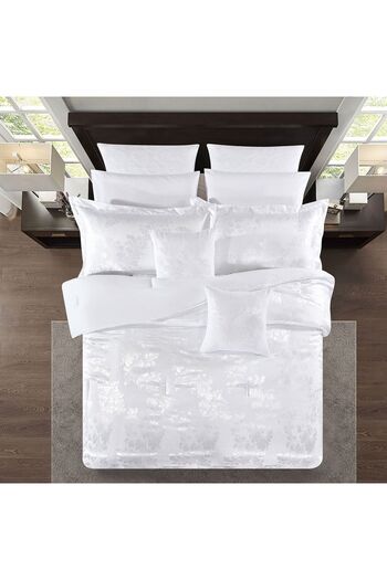 In House Matilda | 10 Pieces  Jacquard Comforter Set - King - 260x240 cm - White