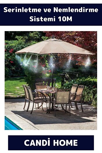 HOBİ CONDİ PREMIUM 10M Balcony Veranda Gazebo Camellia Irrigation - Cooling and Humidification System