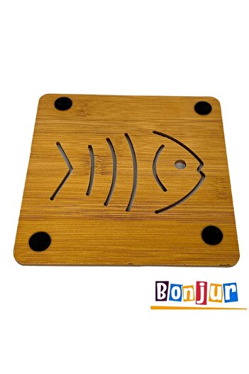Bonjour High Temperature Resistant Bamboo Trivet