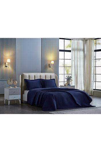 Doqu Home Napoli Double Bedspread - Navy Blue