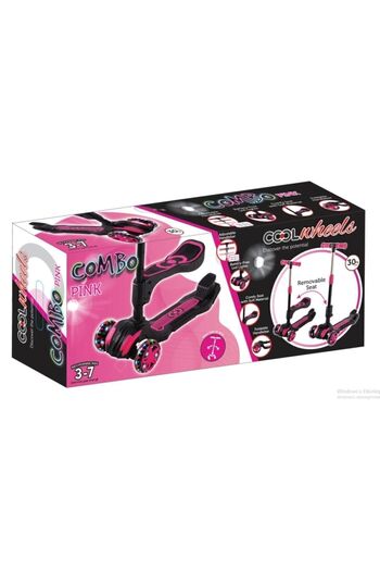 Scooter Cool Wheels LED Lighted Seat Pink Blue Boy Girl Combo - Esmrkt4