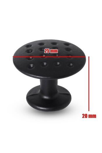 Badem10 Black Metal Circle Handles - Furniture, Kitchen, Drawer, Cabinet and Door Handle