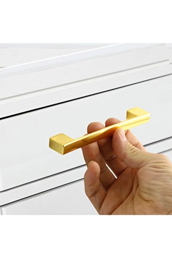 Badem10 Gölcük Sertar de bucătărie pentru mobilier plat cu mâner metalic și jumătate de 128 mm