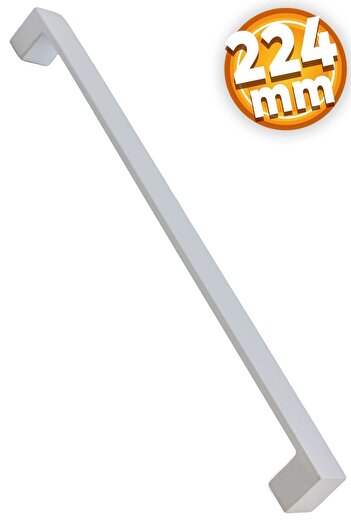 Badem10 Bihter Plain Furniture Kitchen Drawer Cabinet Cupboard Handle Handle White (224 Mm-22.4 cm) Metal Handles