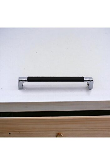 Badem10 Mâner lateral din metal negru de 160 mm - Sertar de bucătărie - Dulap - Mânere pentru dulap - Mâner pentru ușă - Mâner