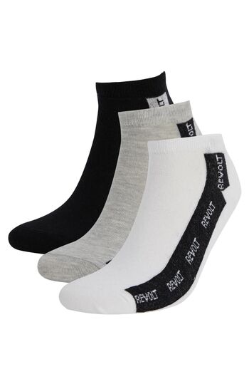 DeFacto Men's 3-Piece Booties Socks Set - Std T7248Az21Sp Classic