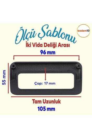 Badem10 Bergen cu model - sertar de bucătărie, dulap, capac Club (negru 96 mm)