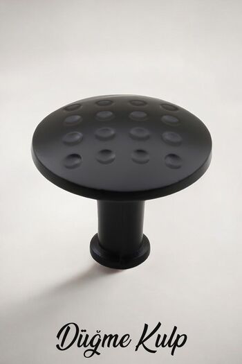 Badem10 Black Metal Handle - Big Button Furniture, Kitchen Drawer, Cabinet Cabinet Handle Handles