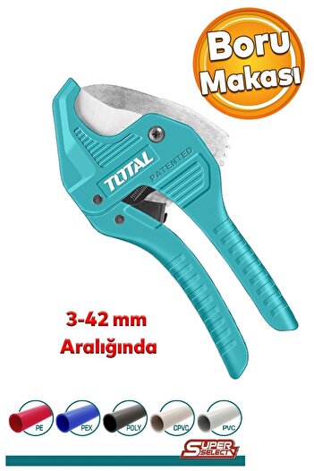TOTAL PPRC Professional Plastic Plumbing Pipe Pipe Cutting Shears 3-42 mm Steel THT534216