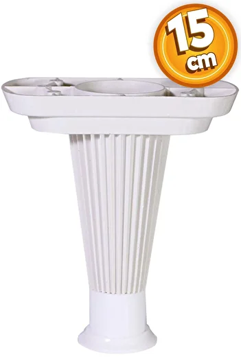 Badem10 Furniture Sofa Pouf Coffee Table Sofa Leg 15 Cm White Base Legs
