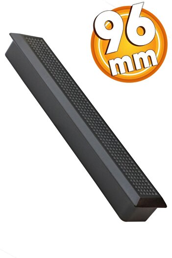 Badem10 Black Plastic Handles - Mounted Furniture Kitchen Drawer Cabinet Door (96 MM-9.6 CM)