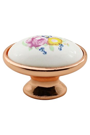 Badem10 Irises Button Cabinet, Porcelain Door and Kitchen Drawer