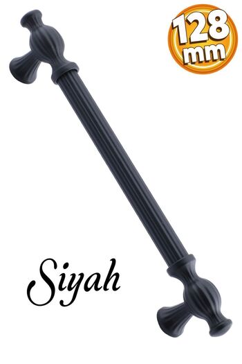 Badem10 Dulap cu sertare din metal negru Kesir Mobilya (128 MM-12,8 CM)