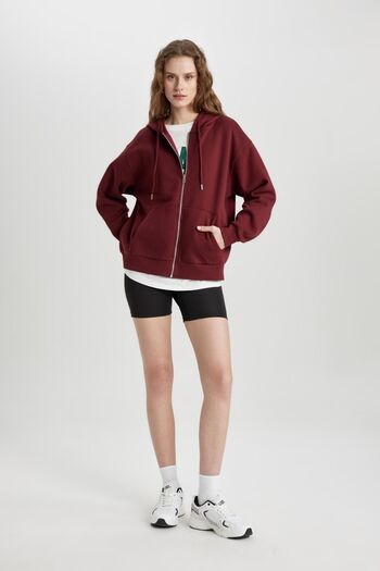 DeFacto Comfortable Cut Hooded Zippered Sweatshirt - Tycechh3bn 170359304698658