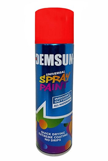 Badem10 Demsun Akrilik Efektli Sprey Boya Parlak Kırmızı 200 Ml Ral3020