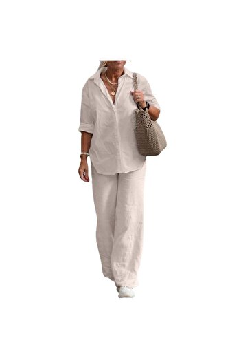 Mothermood Ecru Linen Set - Comfortable and Casual Mothermood