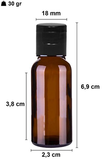 Afracam 10 ml Amber Fliptop Kapaklı Sos Şişesi 10 Cc Kolonya Koku Hediyelik Kahverengi Cam Şişe 1 Adet
