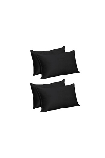 In House 4 Pieces Velvet Decorative Cushion Set Solid Design - 50x30 cm
